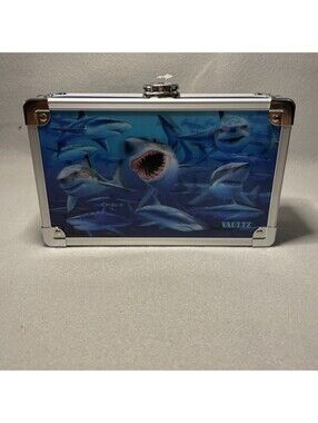 Vaultz Shark Lockbox with Key 8.25x5.5 Security Box Lock Box Safety Box NEW